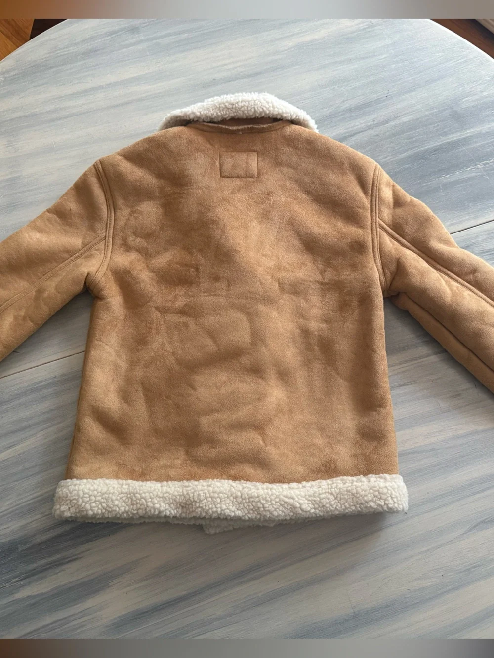 Old Navy Suede Luke Sherpa Jacket Girls 8